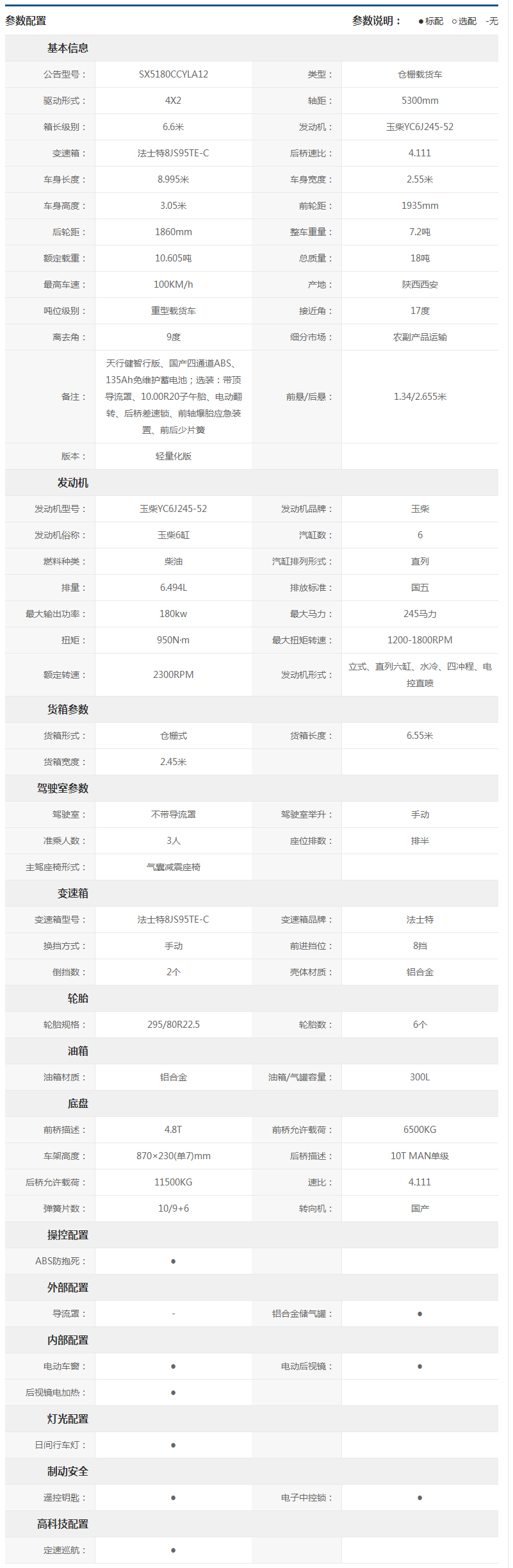 【德龙L3000单桥报价】陕汽重卡-德龙L3000-轻量化版-245马力-4X2-6